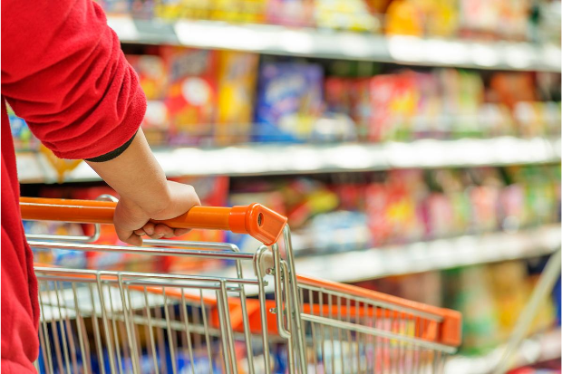 Supermarket shopping trolley