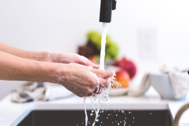 Hand washing at home