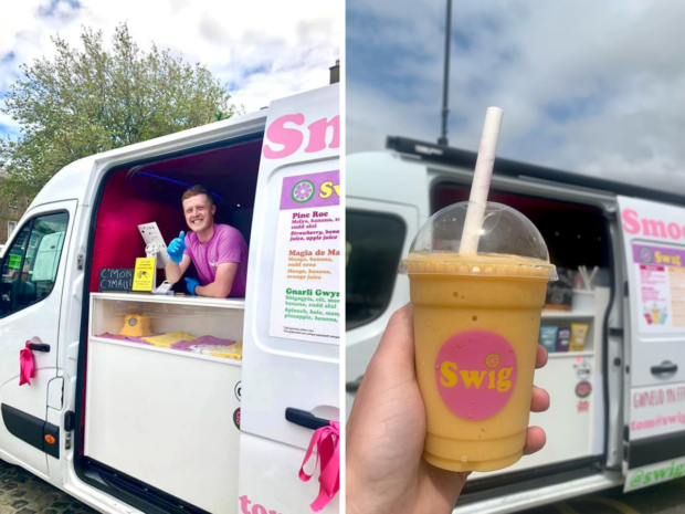 The Swig Smoothies van and drink